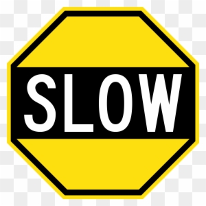 Open - Slow Down Sign Clip Art