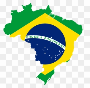 Map Of Brazil With Flag - Brazil Flag Map