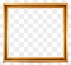 Wooden Frame Cutout - Gold Square Picture Frames
