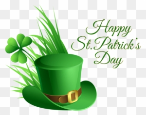 St Patricks Day Hat And Shamrock Transparent Png Clip - San Patrick Day 2018