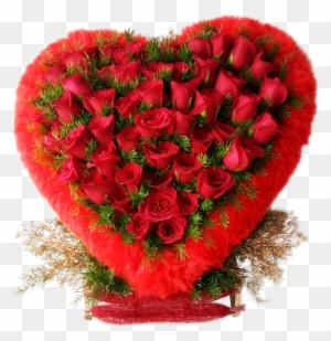 Flowers In Heart Shape Basket