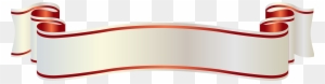 White And Red Banner Png Clipart Picture - Gold Banner Ribbon Png