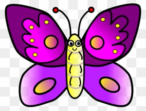 Purple Butterfly Cartoon Images - Beautiful Colours Of Butterfly