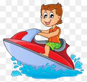 Personnages, Illustration, Individu, Personne, Gens - Water Sports In Cartoon