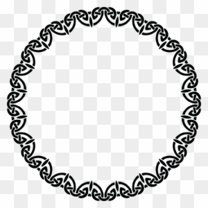 Free Clipart Of A Celtic Round Frame Border Design - Round Border Design Png