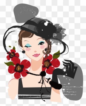 Make-up Cartoon Bijin Illustration - Makeup Fashion Cartoon Png