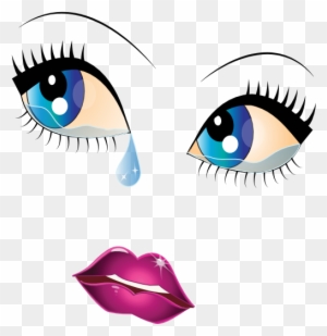 Crying Pretty Face Smiley Emoticon - Sad Crying Face Clip Art