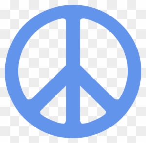 Scalable Vector Graphics Svg Peace Sign Style 1 Cornflower - Blue Peace Sign Clip Art