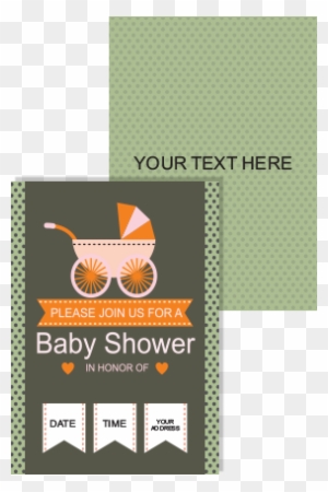 Trolley Baby Shower Invitation Card - Wedding Invitation