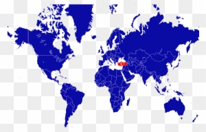 World Map Turkey Flag Hd Image Png Full Original Size - World Map Blank Grey