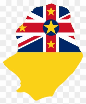 Polynesia Clipart Niuean - Union Jack Flag With Yellow Background