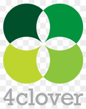 Digital Four Clover Logo Design - Geometric Shape Graphic Design