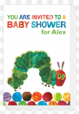 hungry caterpillar baby shower invitations