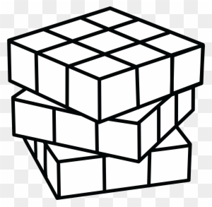 Toy Clipart Rubix Cube - Rubik's Cube Coloring Page