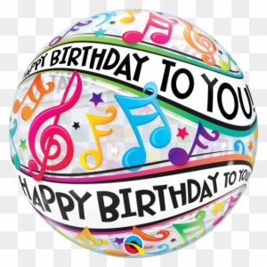 Happy Birthday Music Note Balloon - Happy Birthday Music Notes