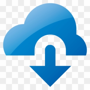 Web 2 Blue Cloud Download Icon - Cloud Download Icon Blue