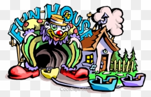 Funhouse Royalty Free Vector Clip Art Illustration - Amusement Park Clip Art
