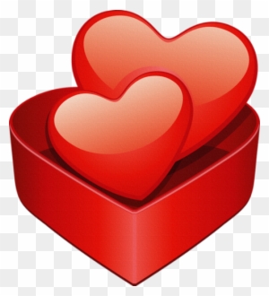 ♥ Cadeau, tube St Valentin, boite coeur png - Love gift ♥