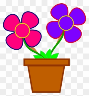 Spring Flowers Graphics 19, Buy Clip Art - Flower In A Pot Cartoon