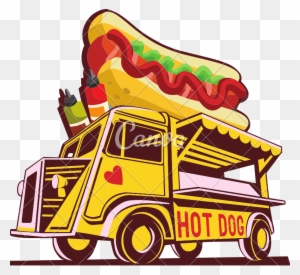 Food Truck Hotdog - Hot Dog Food Truck Logo
