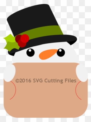 Snowman Top Hat Giftcard Peeker - Top Hat