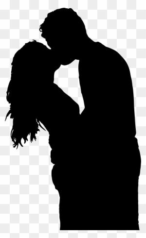 Big Image - Silhouette Of A Couple Kissing