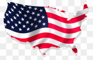 America - American Flag Usa Map