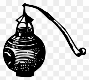 Free Vector Antique Outdoor Lantern Clip Art - Lampion Black And White Png