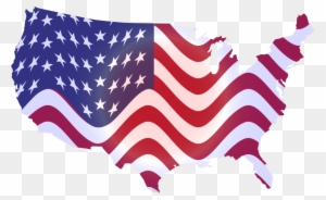 Medium Image - Wavy Us Flag Map