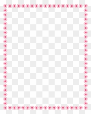 Flower Border - Simple Red Page Border
