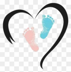 Pregnancy And Infant Loss Awareness Month Is October - Blue And Pink Baby Footprints