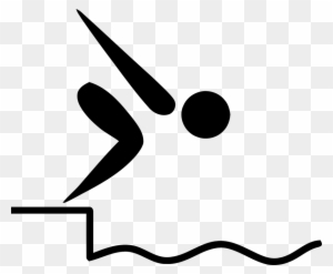 Diving, Diver, Girl, Sport, Pool, Logo, Pictogram - Swimming Pictogram