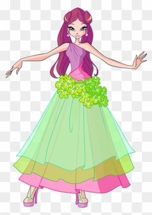 winx club roxy dress Flower Princess ~ Roxy Season 5 was the first season we saw prom dresses since Season 3, so when I was designing the prom dresses for Season 5, I couldn't help