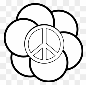 Black Peace Sign Clip Art - Peace Symbols