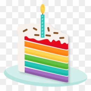 Rainbow Piece Of Cake Svg Scrapbook Cut File Cute Clipart - Rainbow Cake Slice Clipart