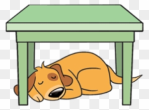 Ball Under The Table Clipart - Cat Under The Table