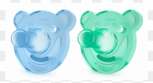 Philips Avent Soothie Orthodontic Soother All Silicone, - Avent Pacifier, Soothie, Shapes, 0-3 Months - 2 Pacifiers