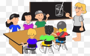 Your Multicultural Classroom - Students At Desks Clipart