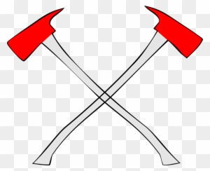 Axes Crossed Symbol Fireman Firefighter - Fire Axes Crossed