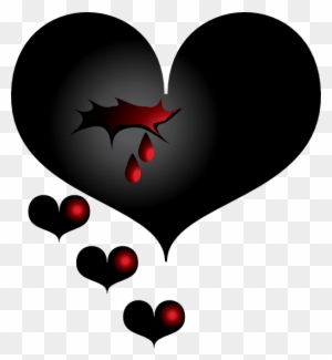 Black Heart - Transparent Broken Heart Png