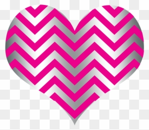 2017 Chevron Heart Hot Pink Silver 140kb - Owls Are Not What They Seem