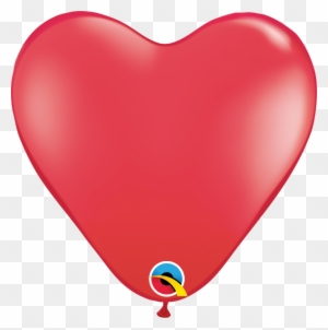 15" Heart Latex Balloons - Big Red Heart Balloon Transparent