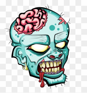 Zombie Head Free Clipart Please Credit By Deadly Voo - Zombie Head Drawing