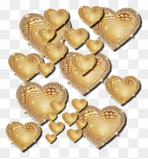 Png Clip Art Heart Effect - Gold Heart 3d Png