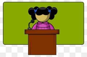 Free Girl Student Public Speaking Clip Art - Public Speaking Clip Art