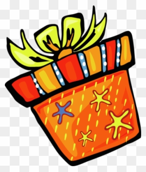 Orange Cylinder Gift Box - Orange Birthday Gifts Clipart