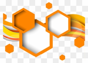 Hexagon Geometric Shape Geometry - Orange Geometric Shape Png