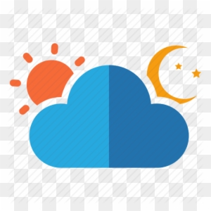 Set Of Weather Icons Day And Night Vector Clipart - Day And Night Icon