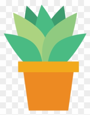 Flowerpot With Cactus Clipart - Cactus Clipart Png