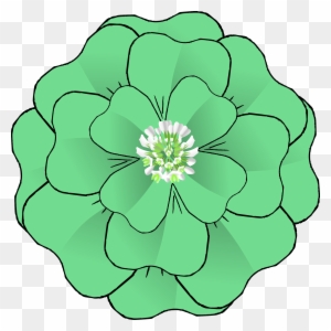 Green flower clip new arrivals